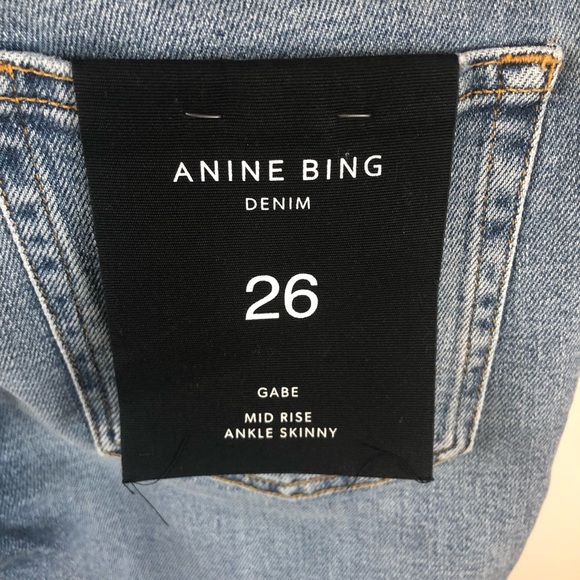 NWT Anine Bing Gabe Ripped Jeans 26 - Picture 11 of 13